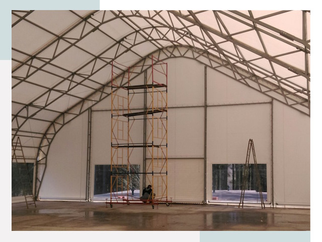 Шатровые ангары в Аксае