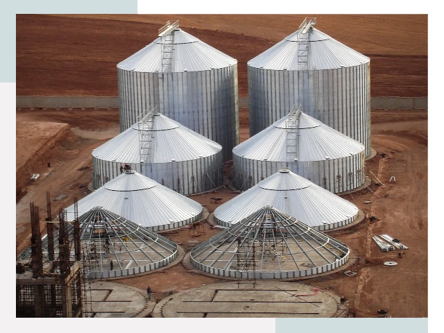 Строительство зерновых силосов в Аксае