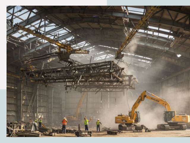 Демонтаж ангаров в Аксае от 609 руб. за м²