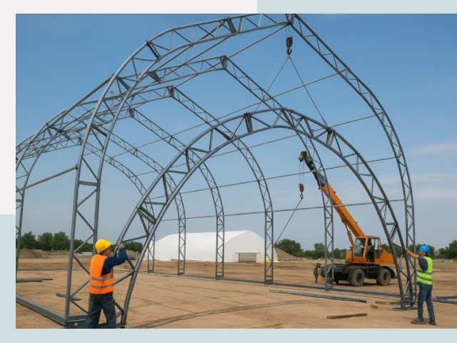 Монтаж ангаров в Аксае от 609 руб. - Надежно и быстро